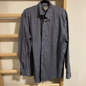 LL Bean: Plaid button down | Size: L